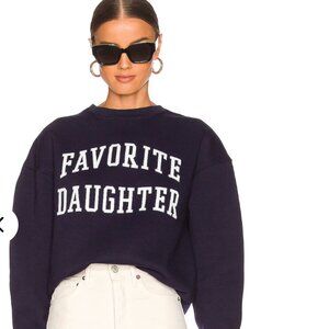 Favorite Daughter The Collegiate Sweatshirt Navy Size Small